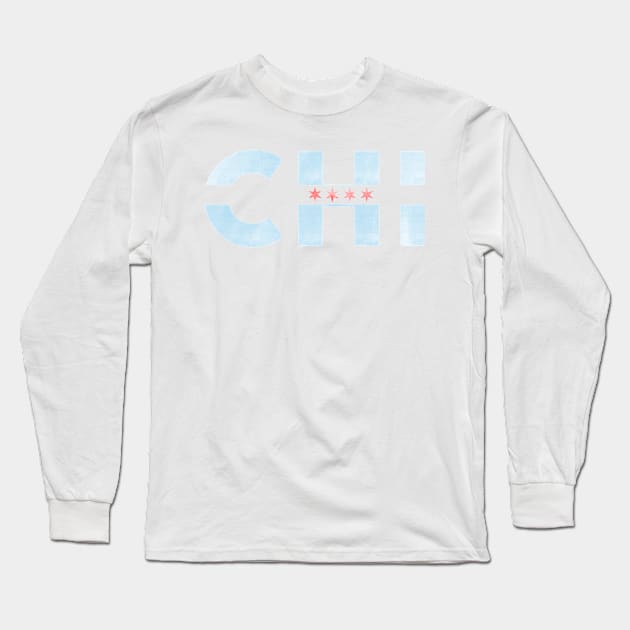 Chicago Flag Chi Long Sleeve T-Shirt by hcohen2000